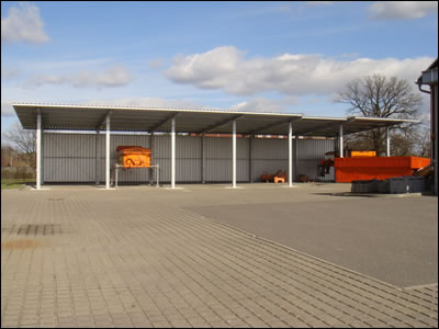 Neubau Überdach für Aufsatzstreuer (Winterdienst)